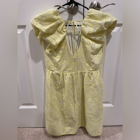 NWT Yellow Puff Sleeve Anthropologie Dress - Picture 7 of 10